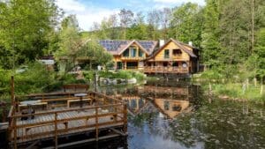 Steinschaler Teich Drohnenfoto Betriebsausflug und SeminarLocation