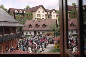 Dorffest im Steinschaler Dörfl, hier Bergmesse
